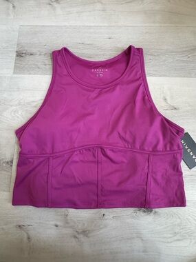 Danskin Fuchsia High-Neck Crop Tank